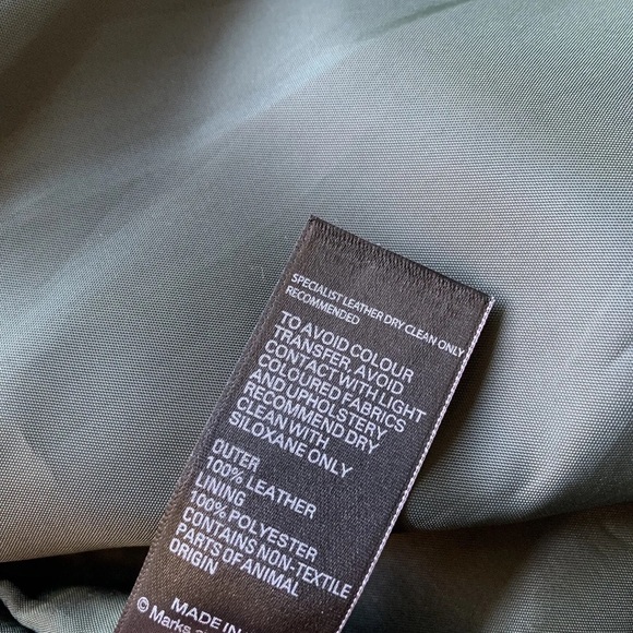 Marks and Spencer autograph real leather skirt size 10 - Picture 7 of 8